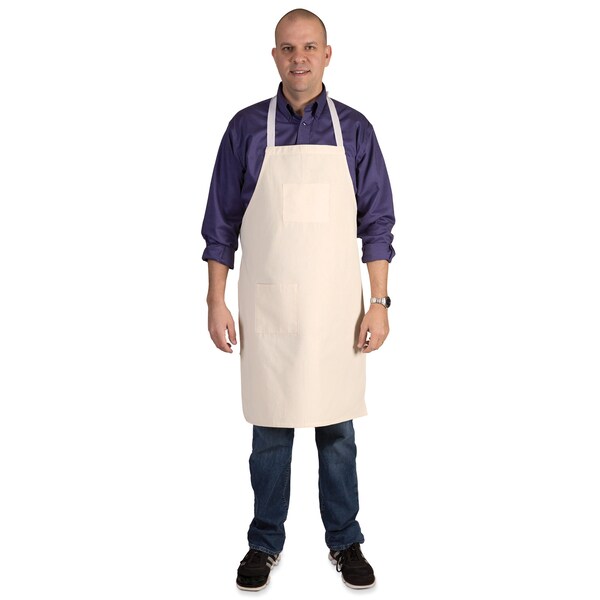 Creativity Street Full Length Adult Cotton Apron, Tan, 34in x 24in, 1 Piece PAC5237 - main